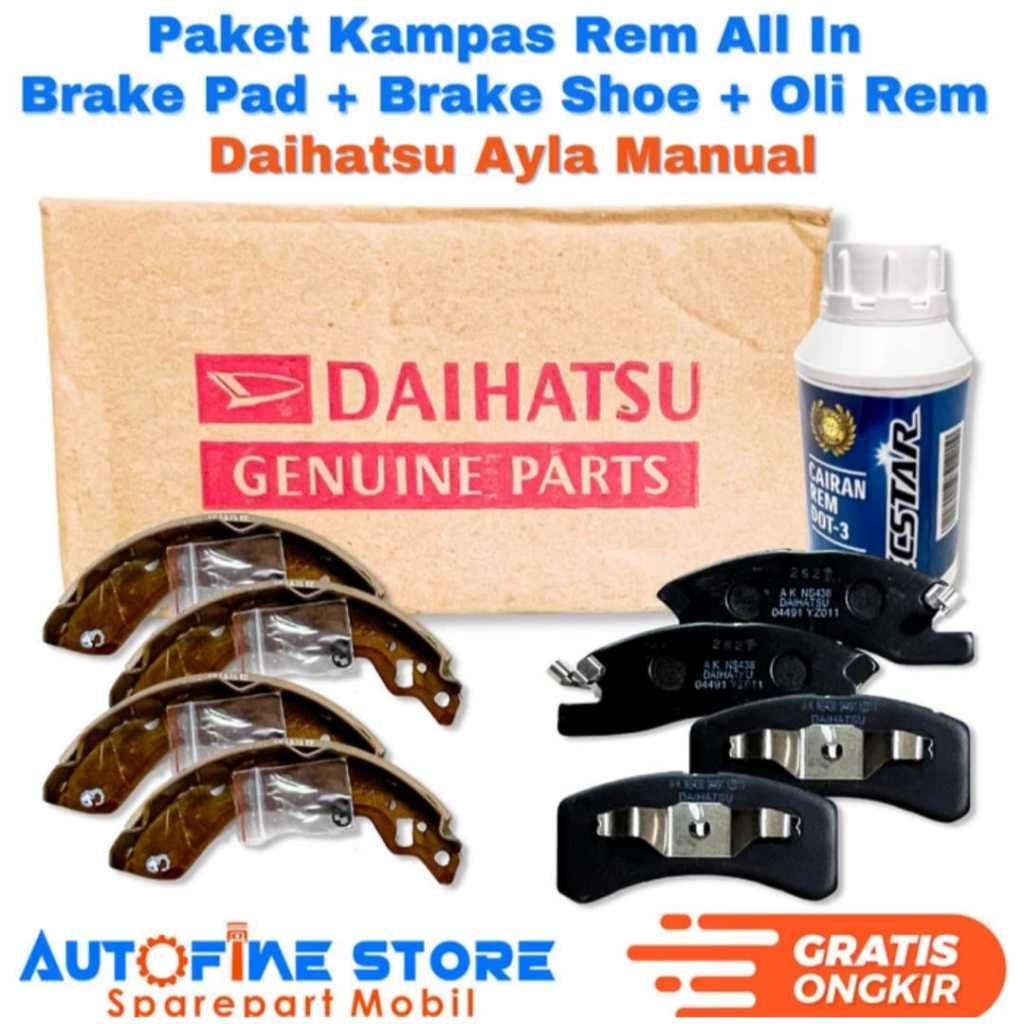 Paket Kampas Rem Daihatsu Ayla Manual Original