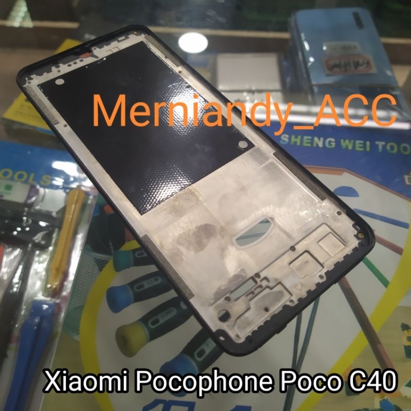 Frame tulang tengah Xiaomi Pocophone Poco C40 Tulang lcd tatakan mesin
