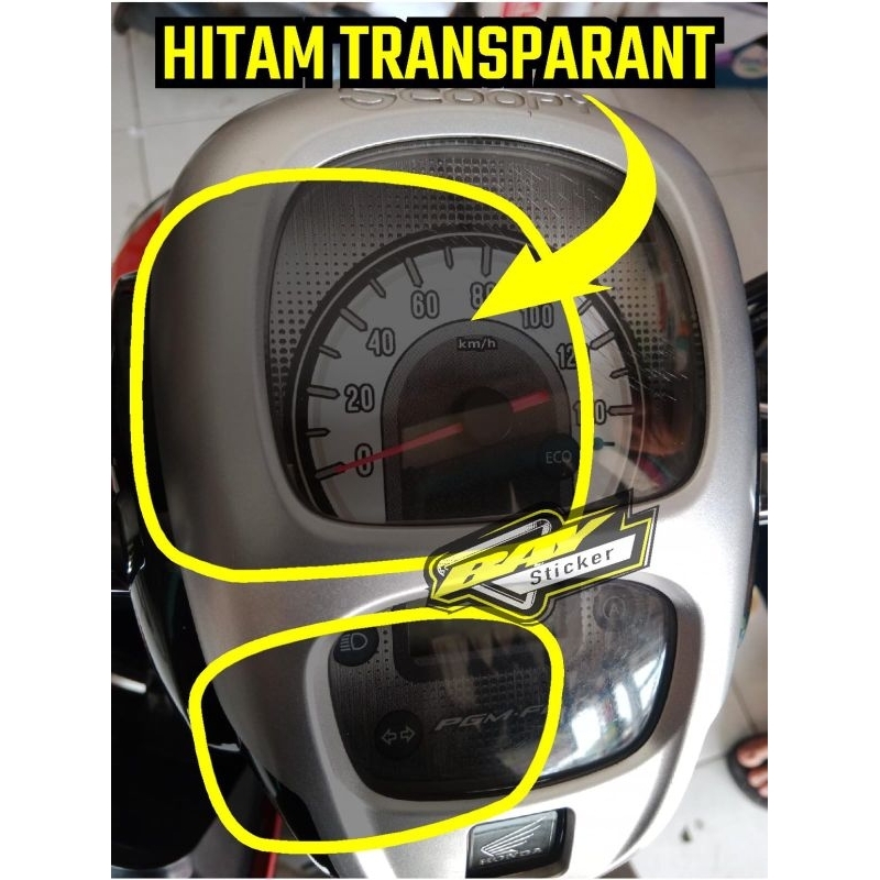 STIKER SPIDOMETER SCOOPY 2017 - 2020(awal).