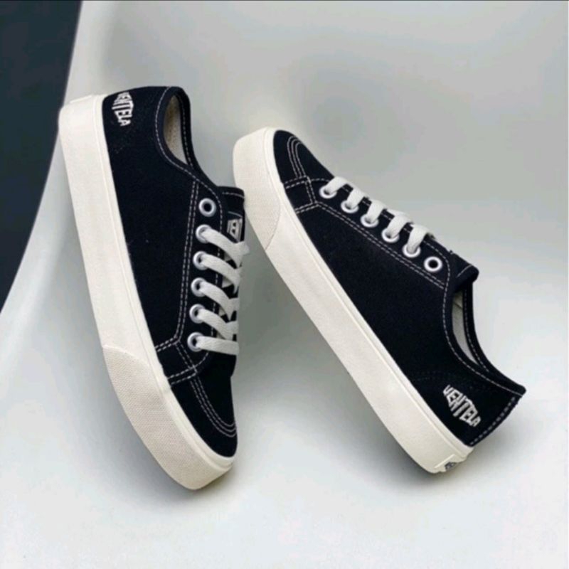 sepatu venstela alpha low blak natural /sepatu sneakers pria wanita terbau