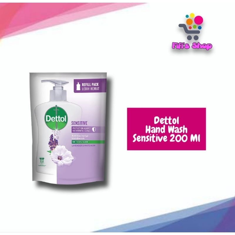 Dettol Hand Wash Sabun Cuci Tangan Refill Sensitive 200ml