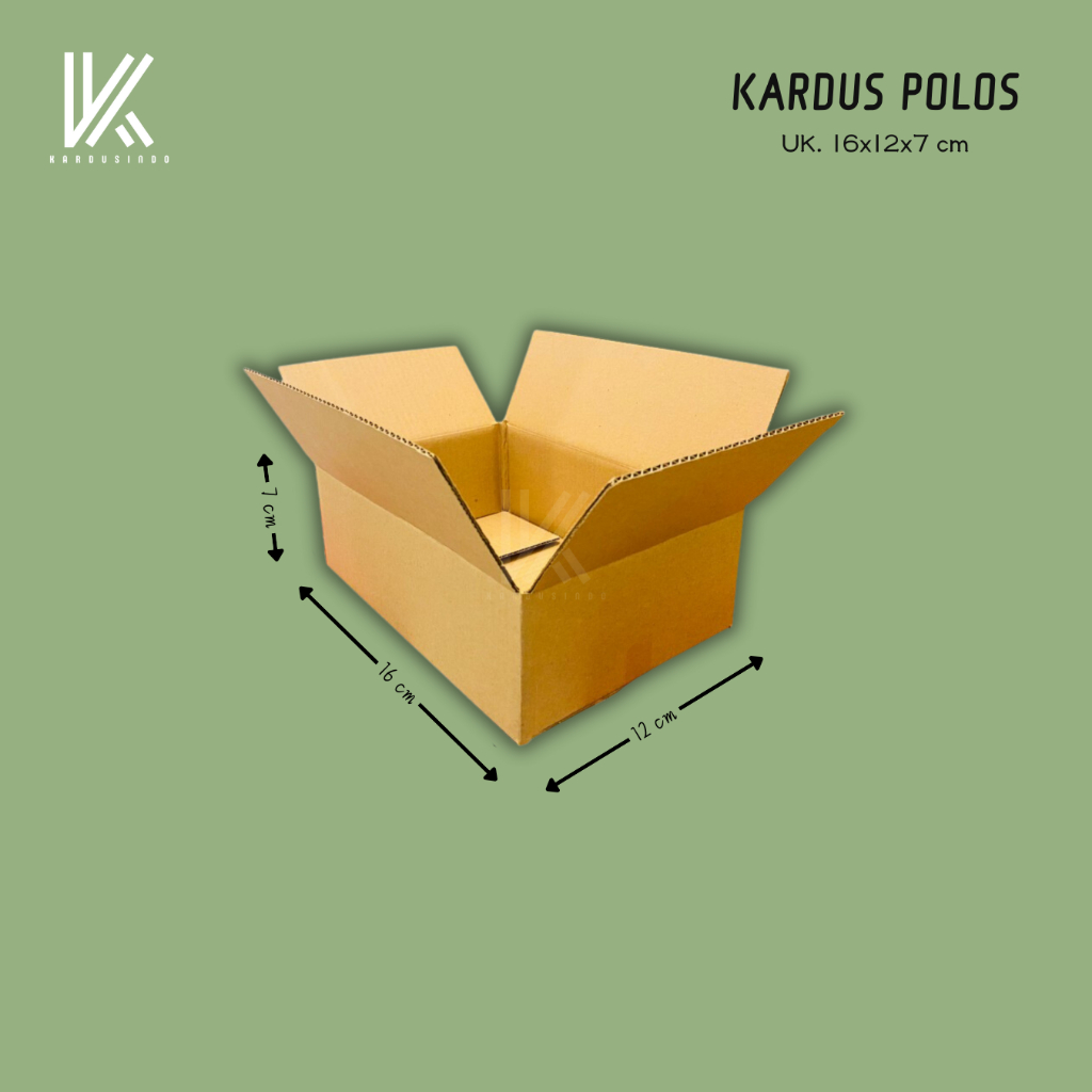 

KARDUS BOX POLOS BARU UK 16x12x7 CM