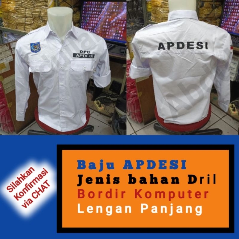 Baju APDESI/ seragam APDESI/ Baju APDESI full bordir / kemeja APDESI