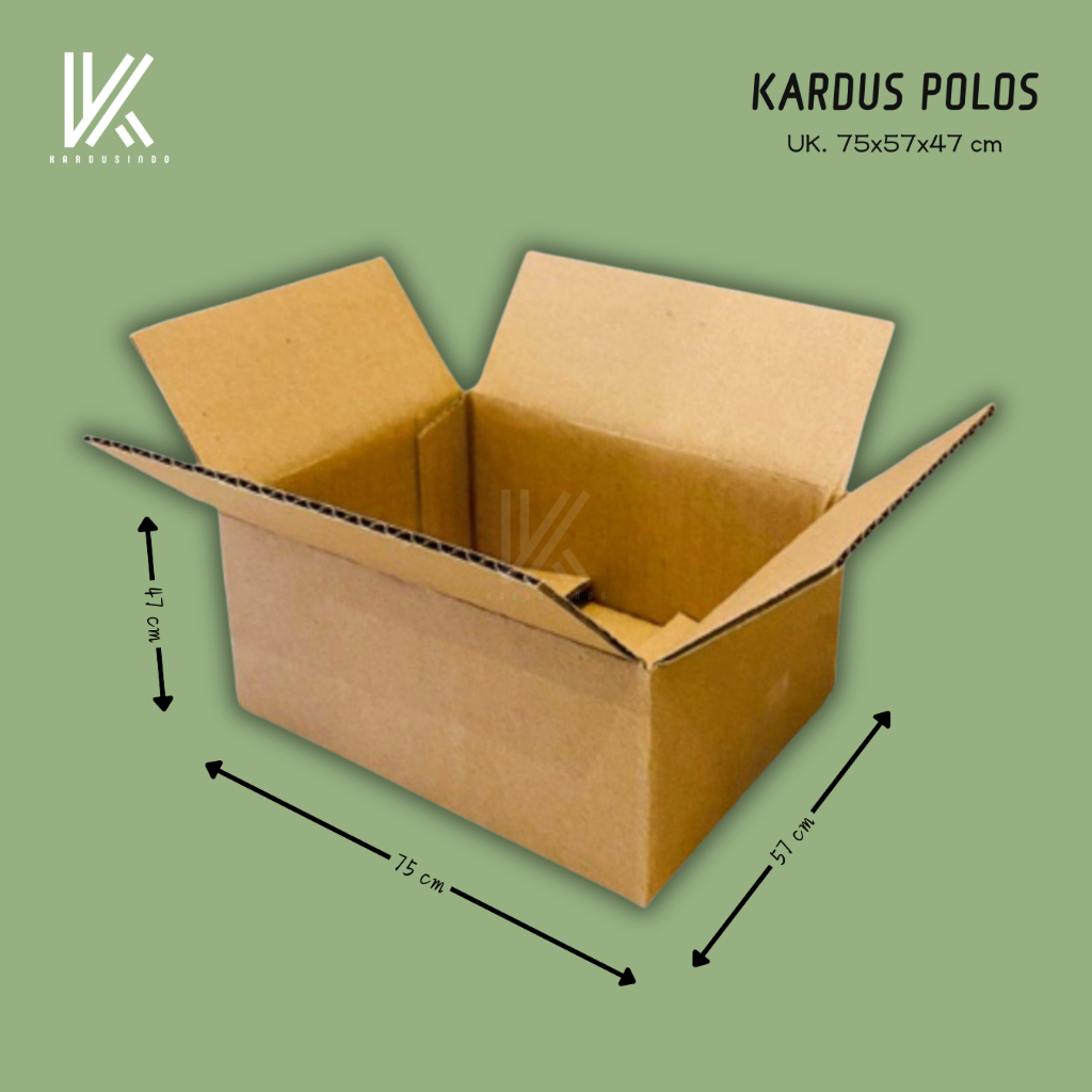 

KARDUS BOX POLOS BARU UK 75x57x47 CM