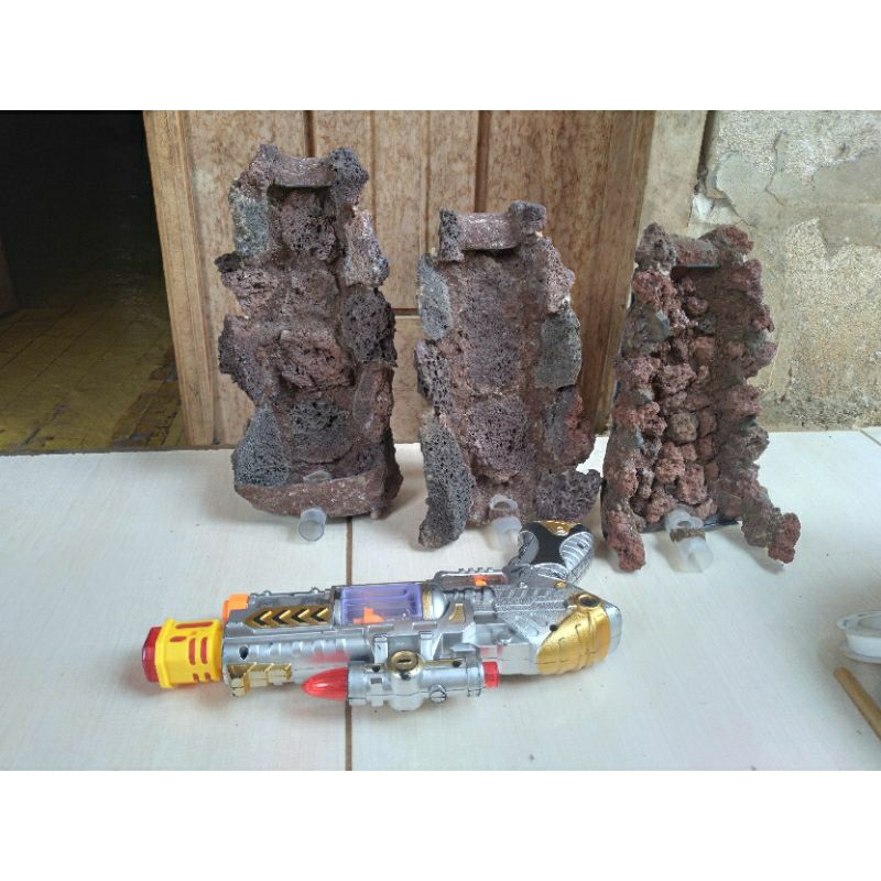 waterfall aquascape tinggi 40cm aquarium