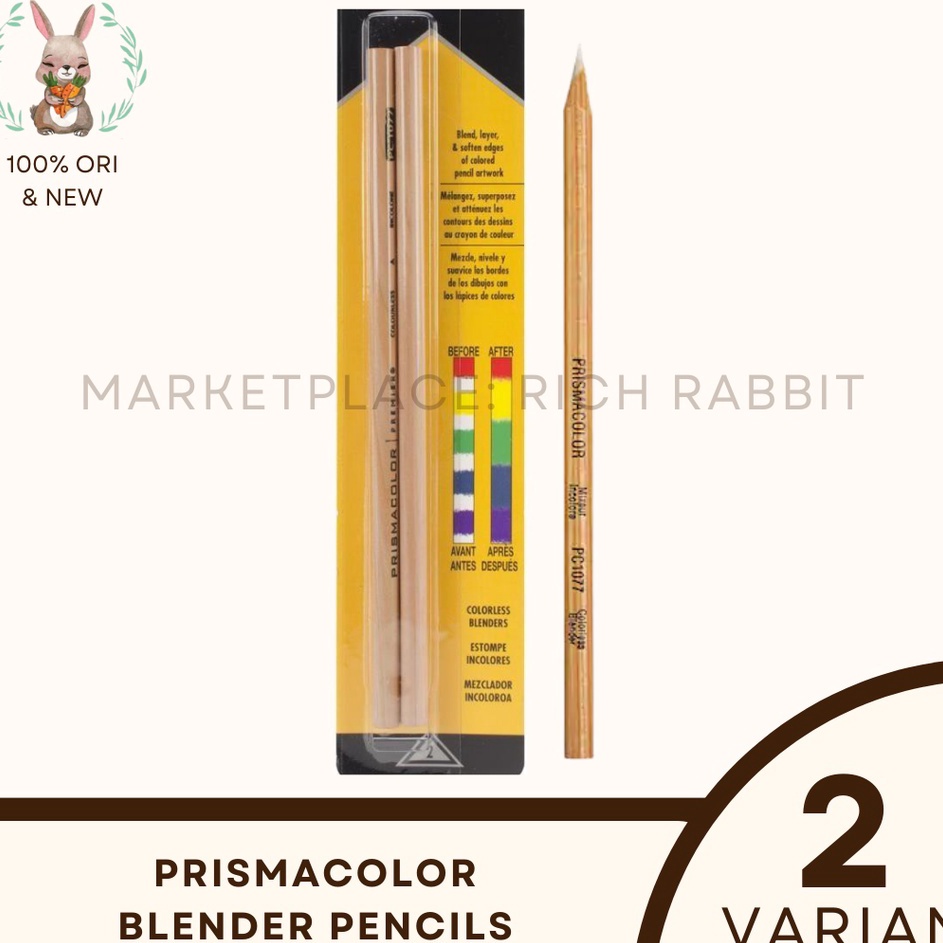 

Mewah Prismacolor Colorless Blender isi 1 dan Kemasan 2 Batang Prisma Color Pensil Warna Transparan