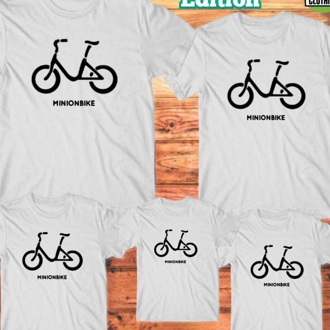 Istimewa Baju couple keluarga motif sepeda mon bike  kaos gowes kapel ayah ibu anak