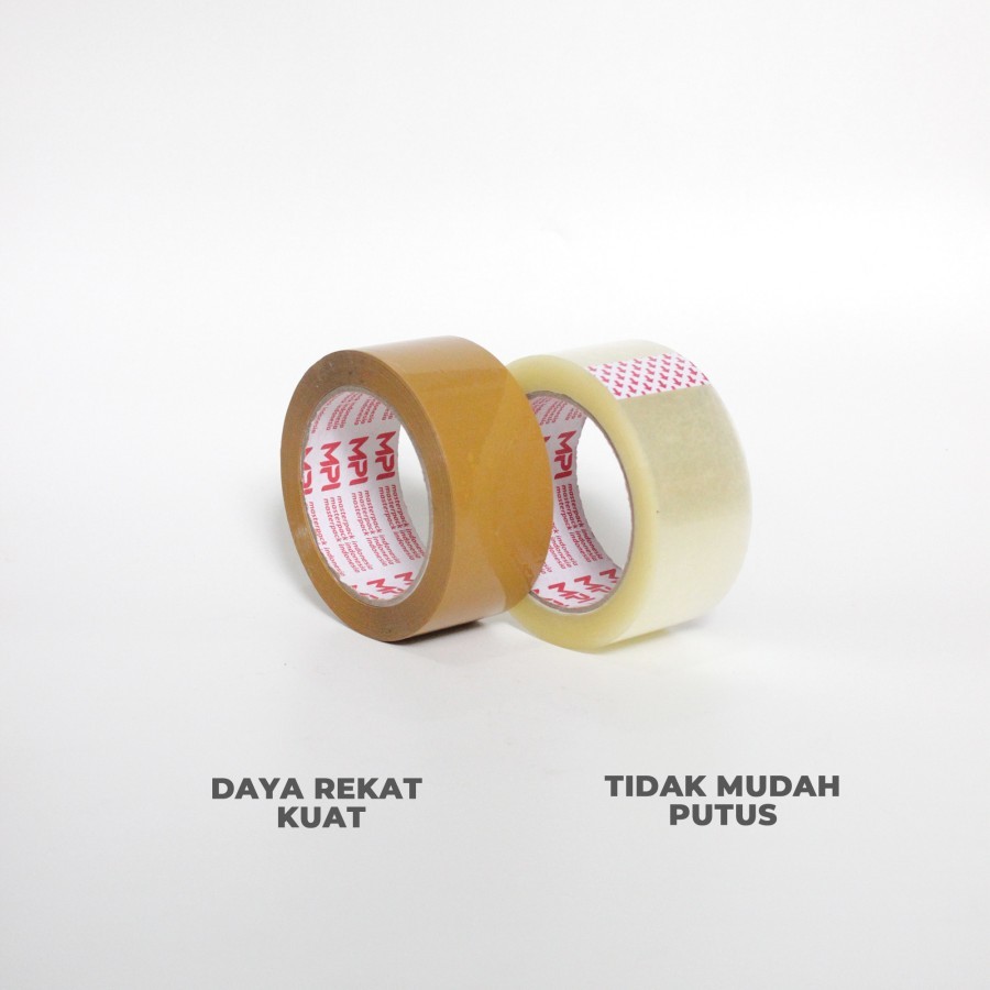 

1 LUSIN ( 12 PCS ) Lakban Bening - Lakban Cokelat 45 mm x 90 Yard Master Pack Indonesia BERKUALITAS