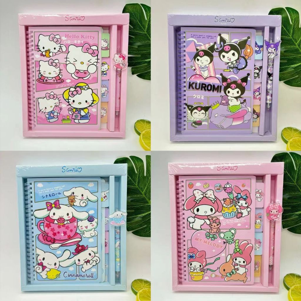 

BUKU DIARY ANAK NOTEBOOK DENGAN PENA KARAKTER HELLOKITTY MELODY KUROMI CINNAMOROLL