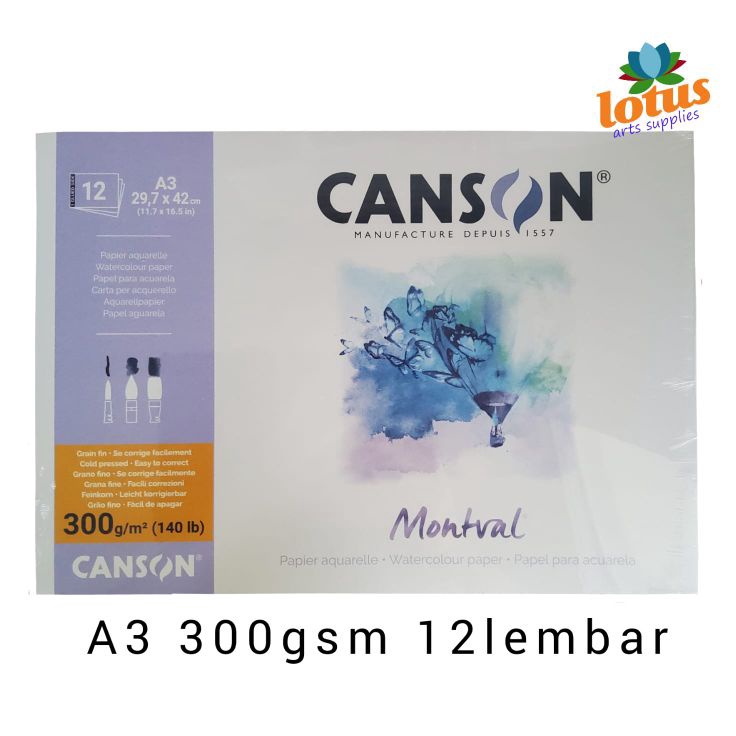 

Canson Montval A3 3gsm 12 sheets