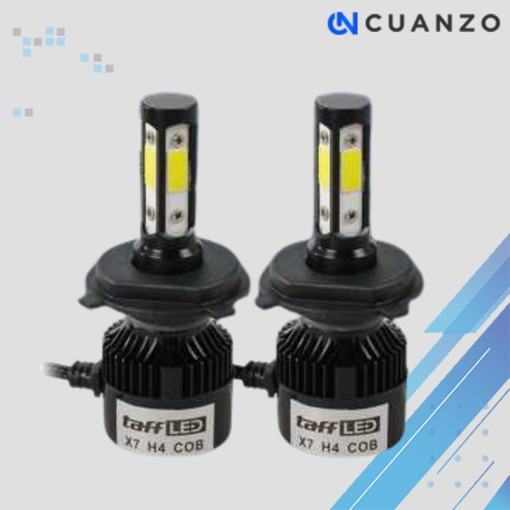 Lampu Depan Mobil LED COB Headlight H4 Cool White 2 PCS / Lampu Depan Utama Mobil Alya Agya Brio Ert