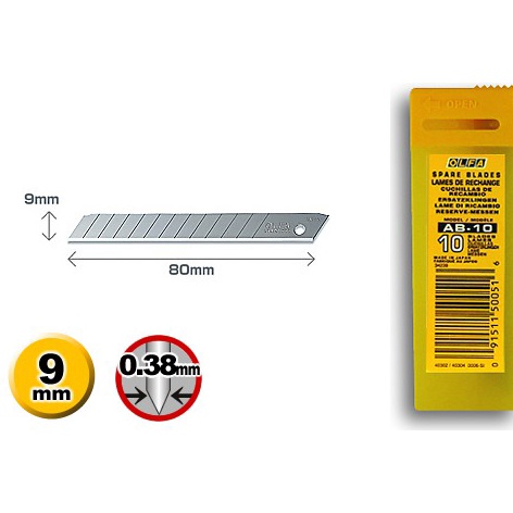 

OLFA Refill Pisau Cutter 9mm AB1 1pcspack Spare blade