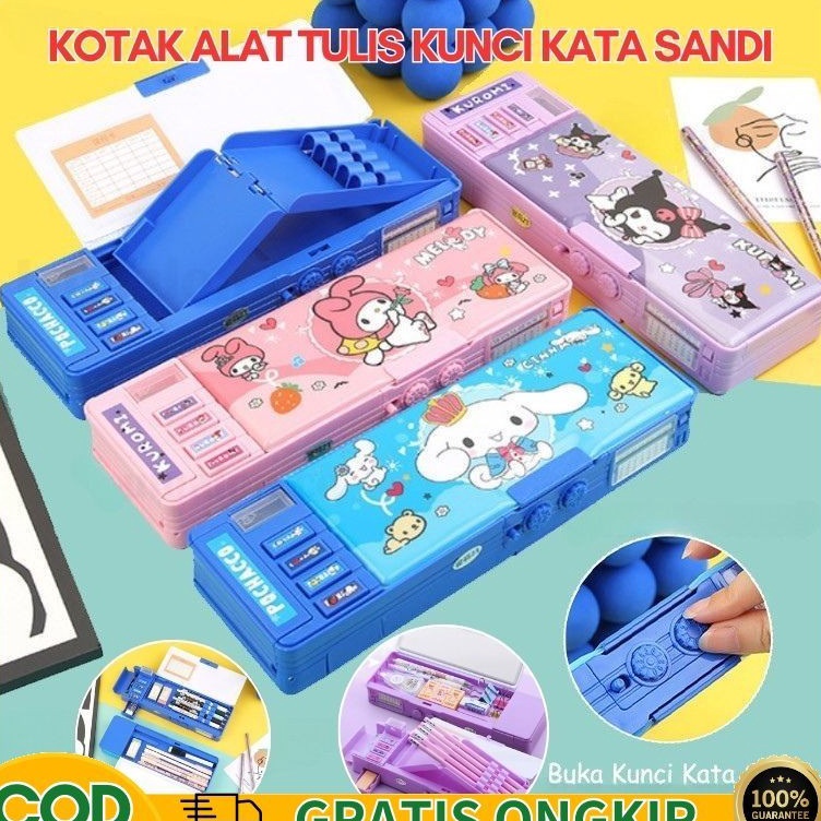 

CODMultifungsi Kotak Pensil Pas Kuromi Kotak alat tulis Sanrio Dua Sisi Bernilai Tinggi Kapasitas BesarTermasuk Rautan Pensil