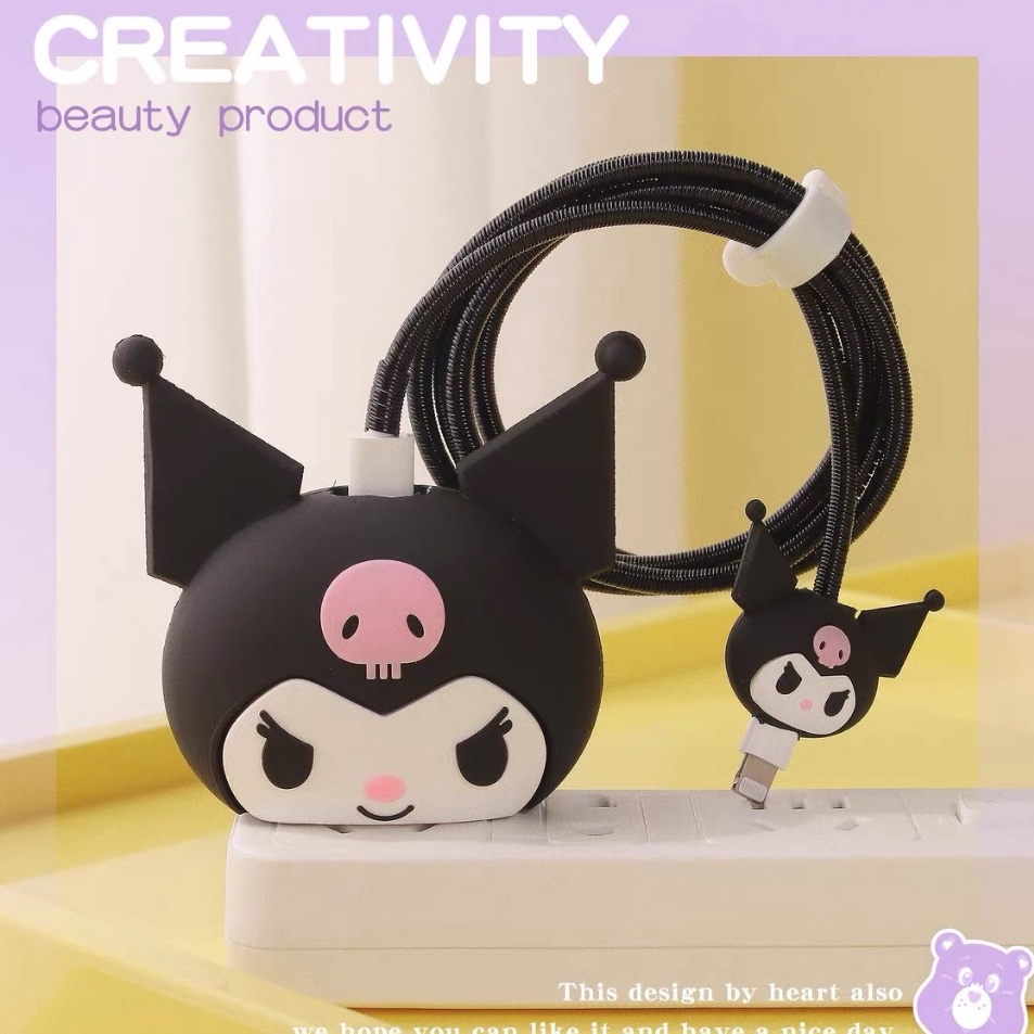 Model Terkini NEW Ins Cute Charger Protective Case for IP14 Cable Wrapper for iPad 12 13 11pm 14pro 