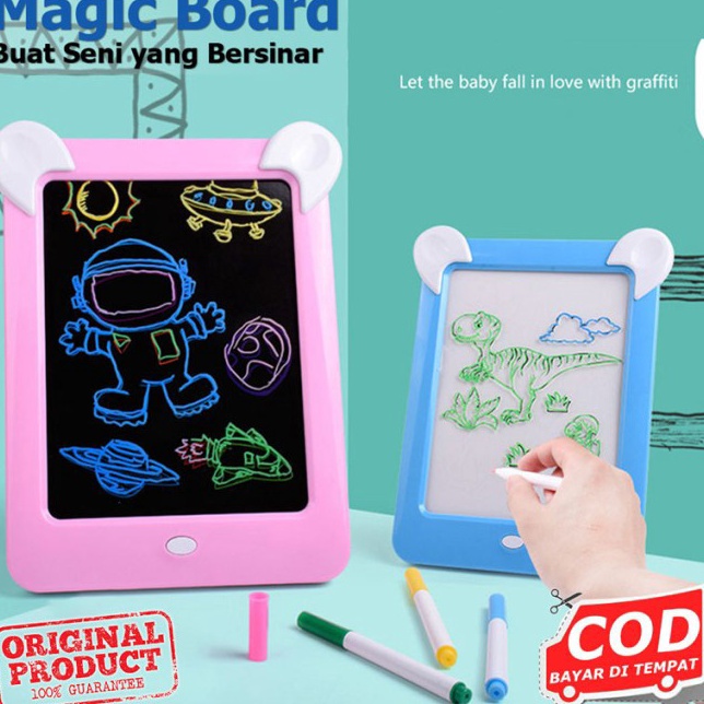 

Berkualitas Tinggi Magic Board Drawing LED 85127 Papan Gambar Ajaib Magic Drawing Pad Belajar Menggambar Mewarnai