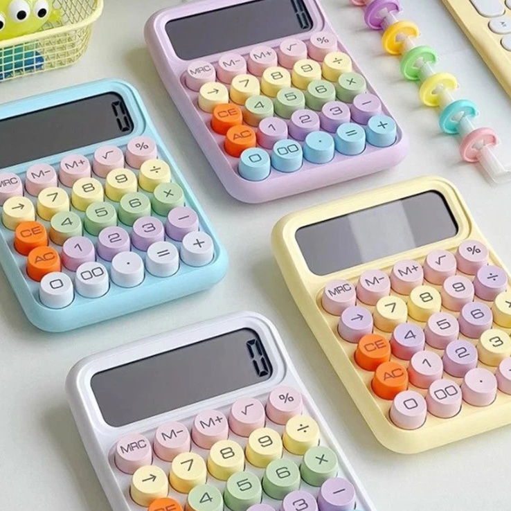 

Kalkulator 12digit KINCIZEN KC 817Calculator Kawaii Bulat rainbow Korea kartun warna pastel keyboard Elektronik Desktop matematika pembelajaran finansial dan tan sekolah kantor murah unik lucu