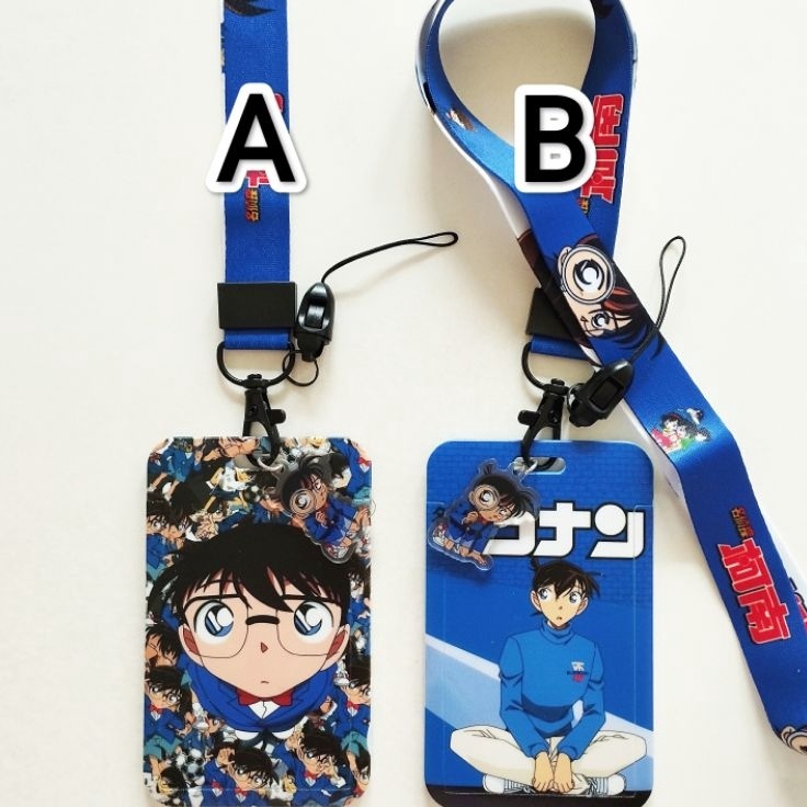 

Detective Conan ID Card Holder Lanyard 1 Conan Shinichi Name Tag Gantungan Kalung Wadah Kartu Nama