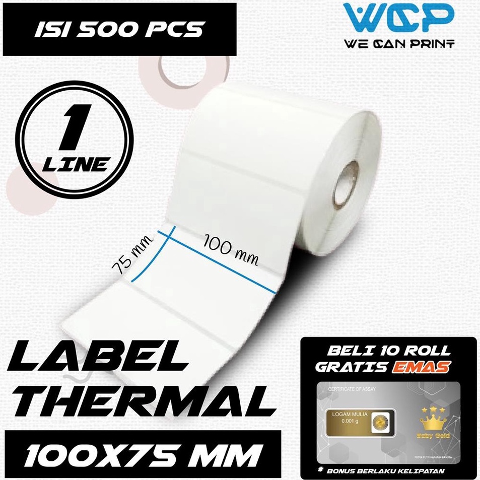 

Best Produk Label Barcode Thermal 1x75 mm Sticker Label Pengiriman 1 x 75 mm isi 5 pcs