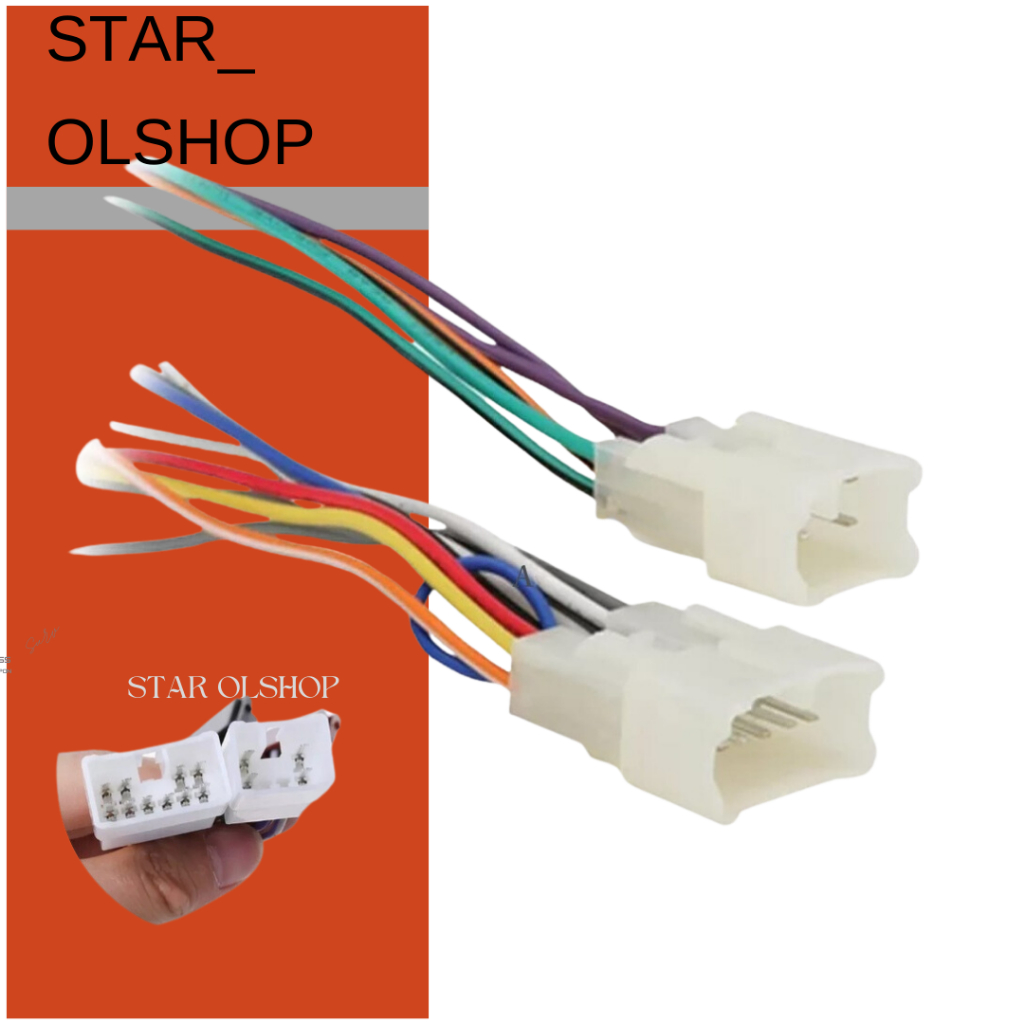 soket toyota daihatsu female kabel soket head unit toyota PNP