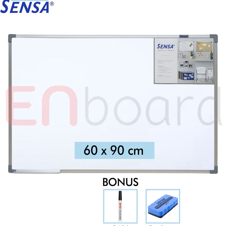 

Serba Murah Papan Tulis Whiteboard White Board Gantung Single Face Sensa 6 x 9 cm