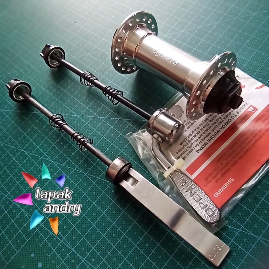 Hub Depan 36H Formula dengan QR Original dan QR Shimano NOS Vintage Silver Chrome Alloy