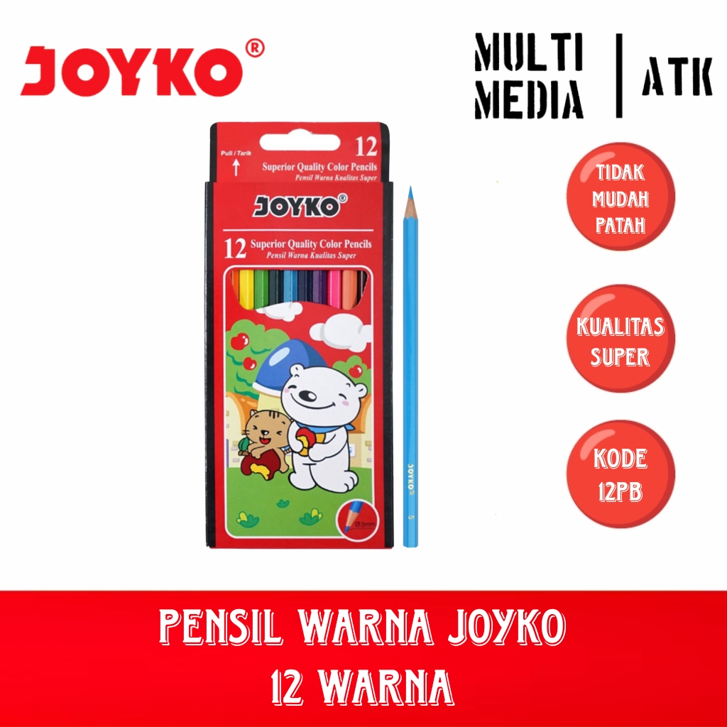 

JOYKO PENSIL WARNA 12PB 12 WARNA