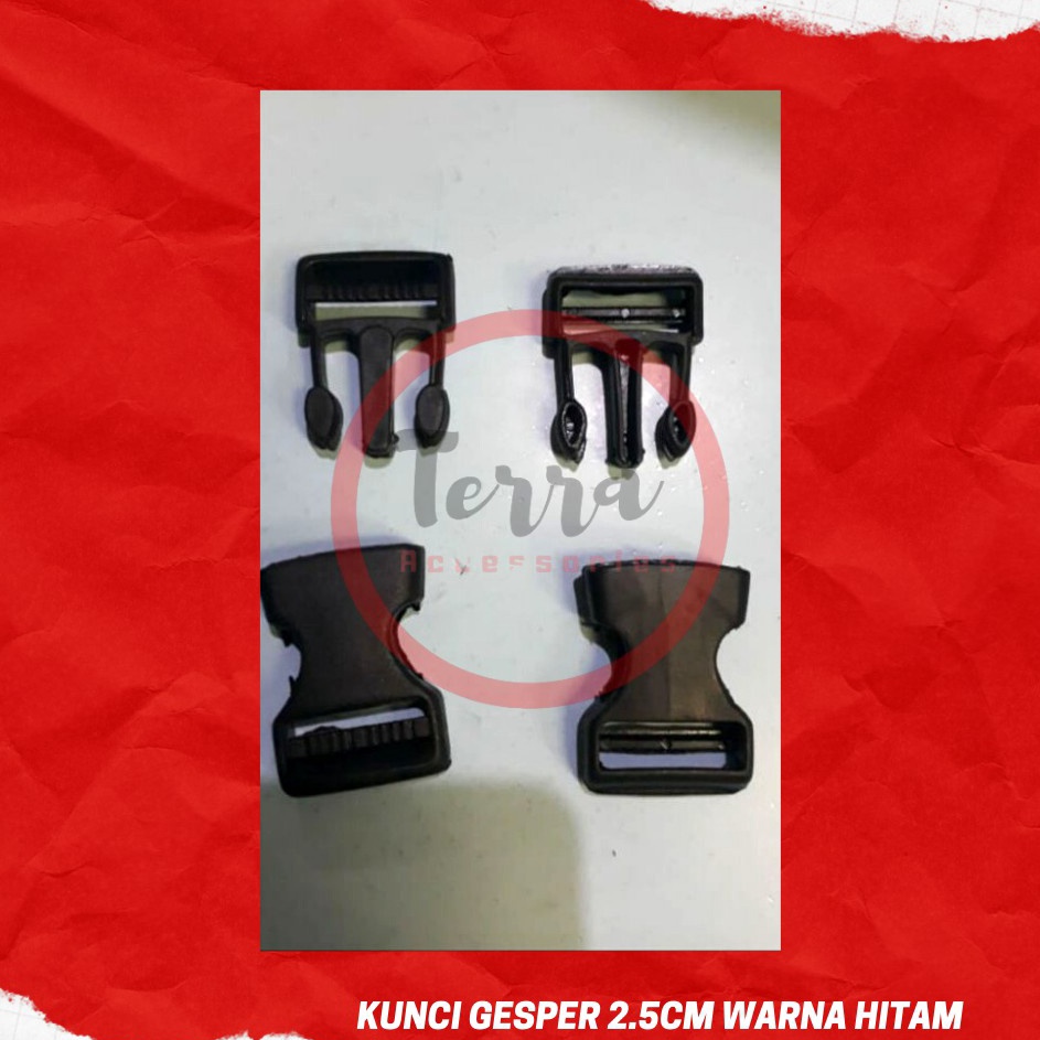 Ready Stock Kunci Sodok Gesper Buckle Variasi Ukuran Warna Hitam