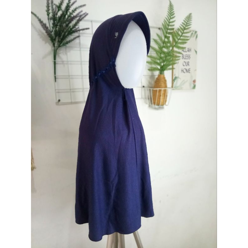 [FREE] Jilbab Ala Rabbani Kaos Navy Preloved | Kerudung Rabbani | Jilbab Sekolah | Kerudung Sekolah 