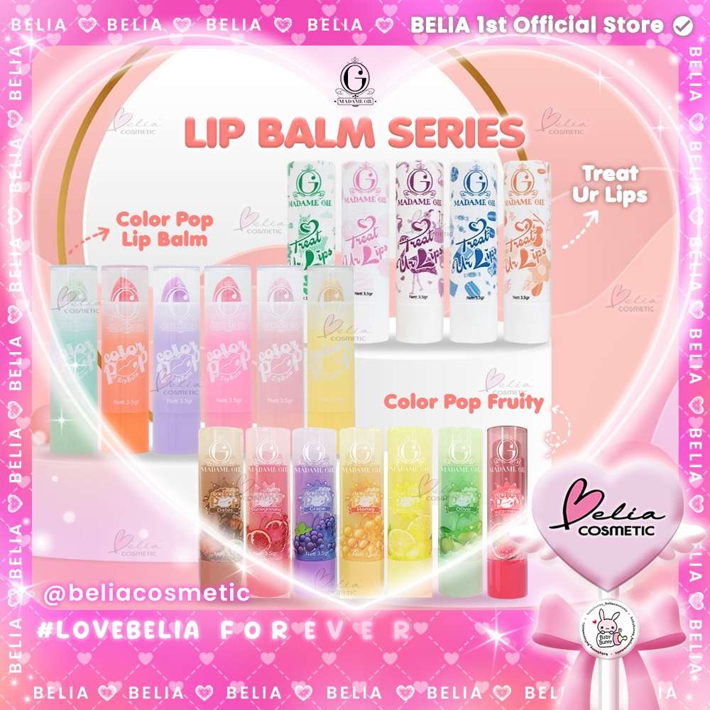 ❤ BELIA ❤ MADAME GIE Color Pop | Fruity Series | Treat Ur Lips Series Lip Balm 3.5g Colorpop lipbalm