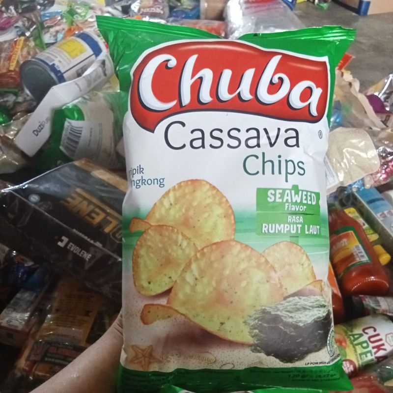 

chuba cassava chips rasa rumput laut 120g