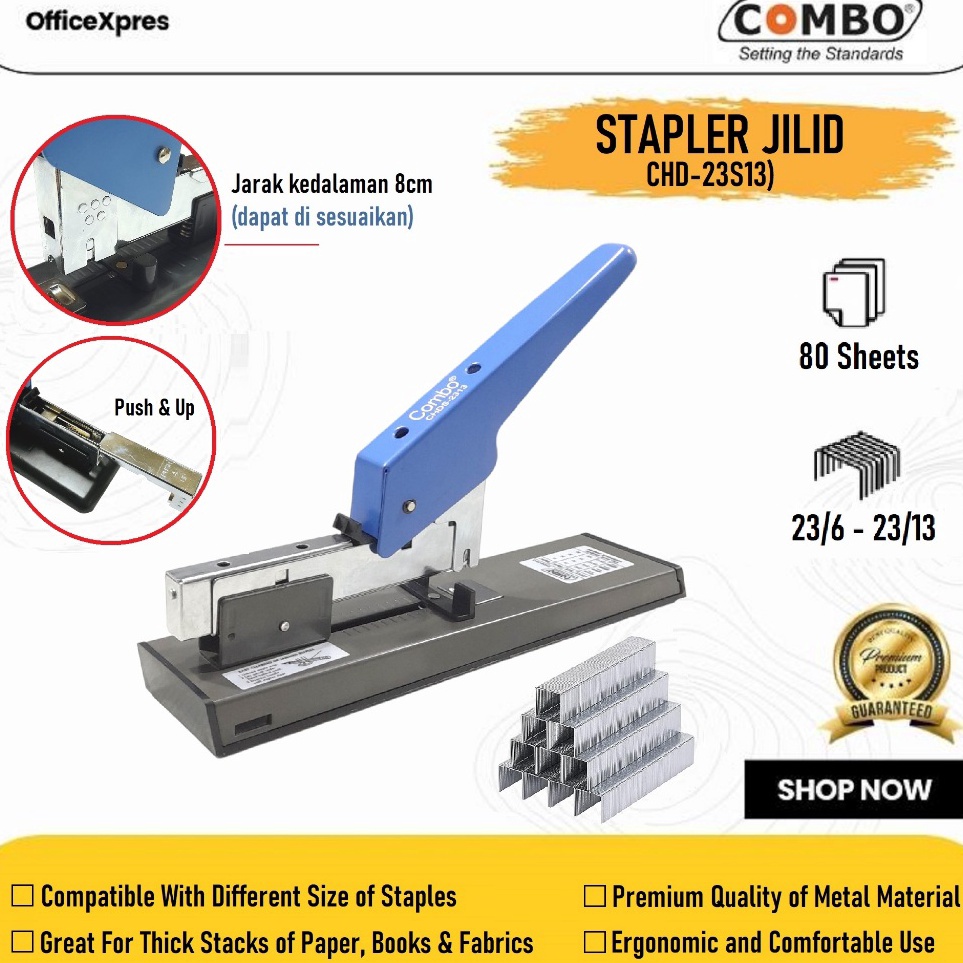

Sale Heavy Duty Jepretan Alat Stapler Jilid Besar 23S13 HD 12N13 Hekter Combo
