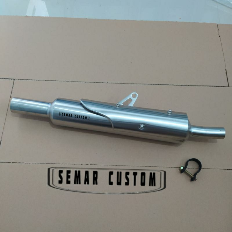 KNALPOT W175 COVER ROYAL ENFIELD PNP LEHER ORI