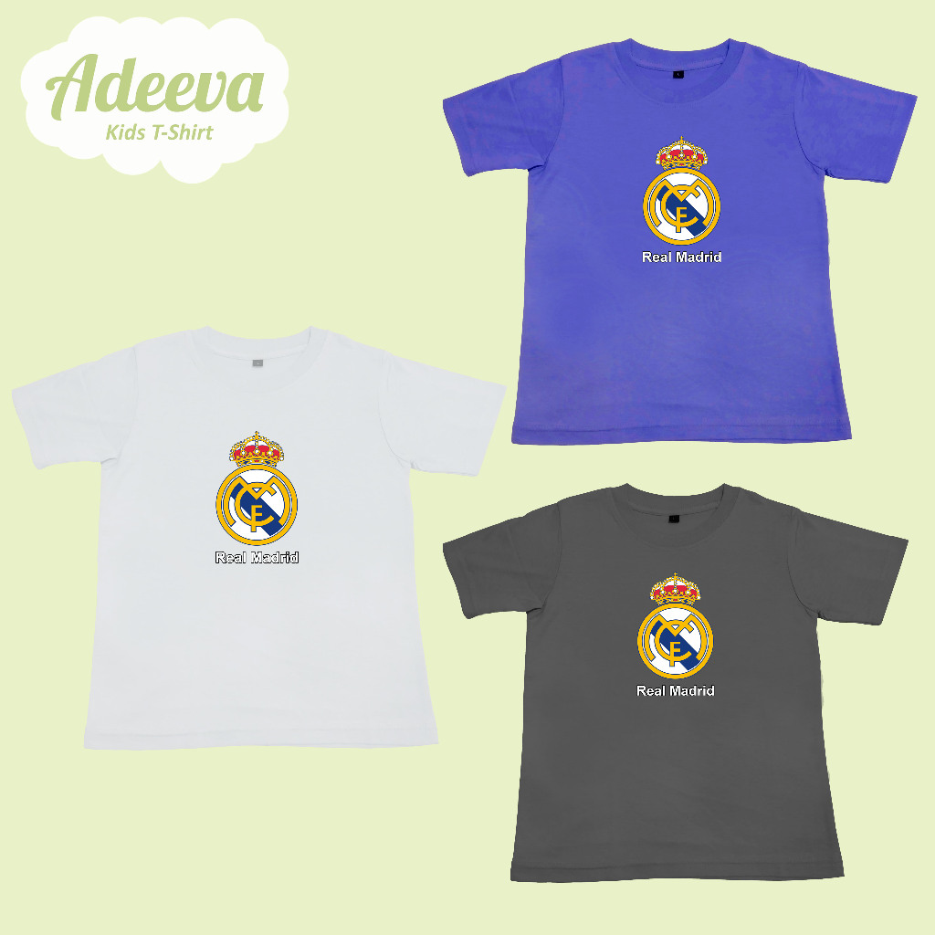 Kaos Real Madrid Anak Usia 1- 12 Tahun Baju Bola Real Madrid Anak