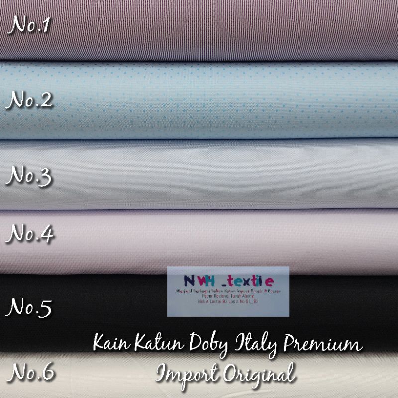 KAIN KATUN DOBY ITALY PREMIUM IMPORT ORIGINAL BAHAN KEMEJA /KOKO