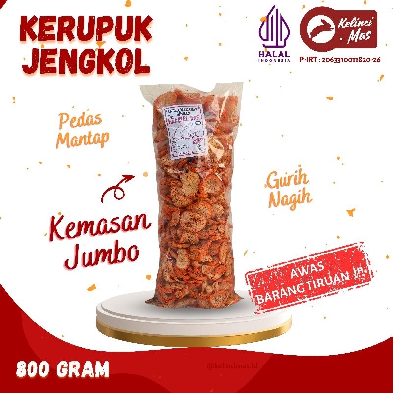 

KERUPUK JENGKOL PEDAS CAP KELINCI MAS