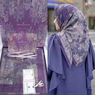 Hijab Buttonscarves Tapis Jilbab Segi Empat Buttonscarves Parisian Samla New York Camiya Como