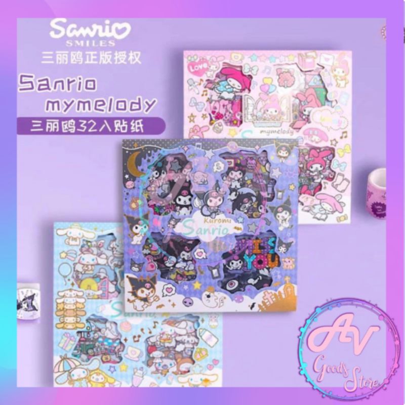 

Sticker Karakter Fancy isi 100pcs / Stiker Anti Air Waterproof 100lembar / Sticker Box