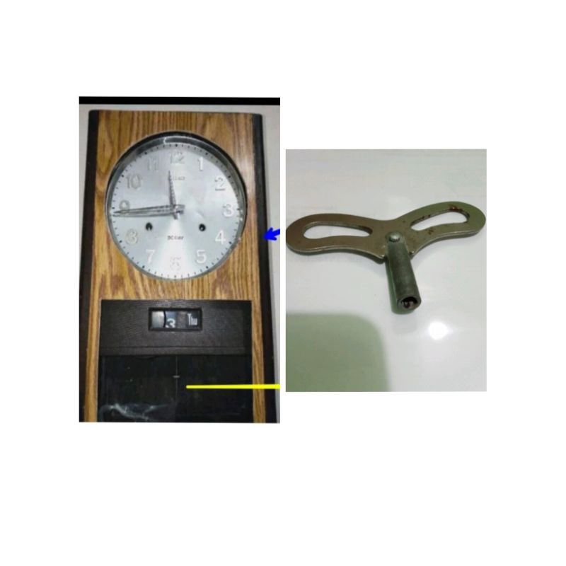 kuncian jam dinding Seiko kuno original