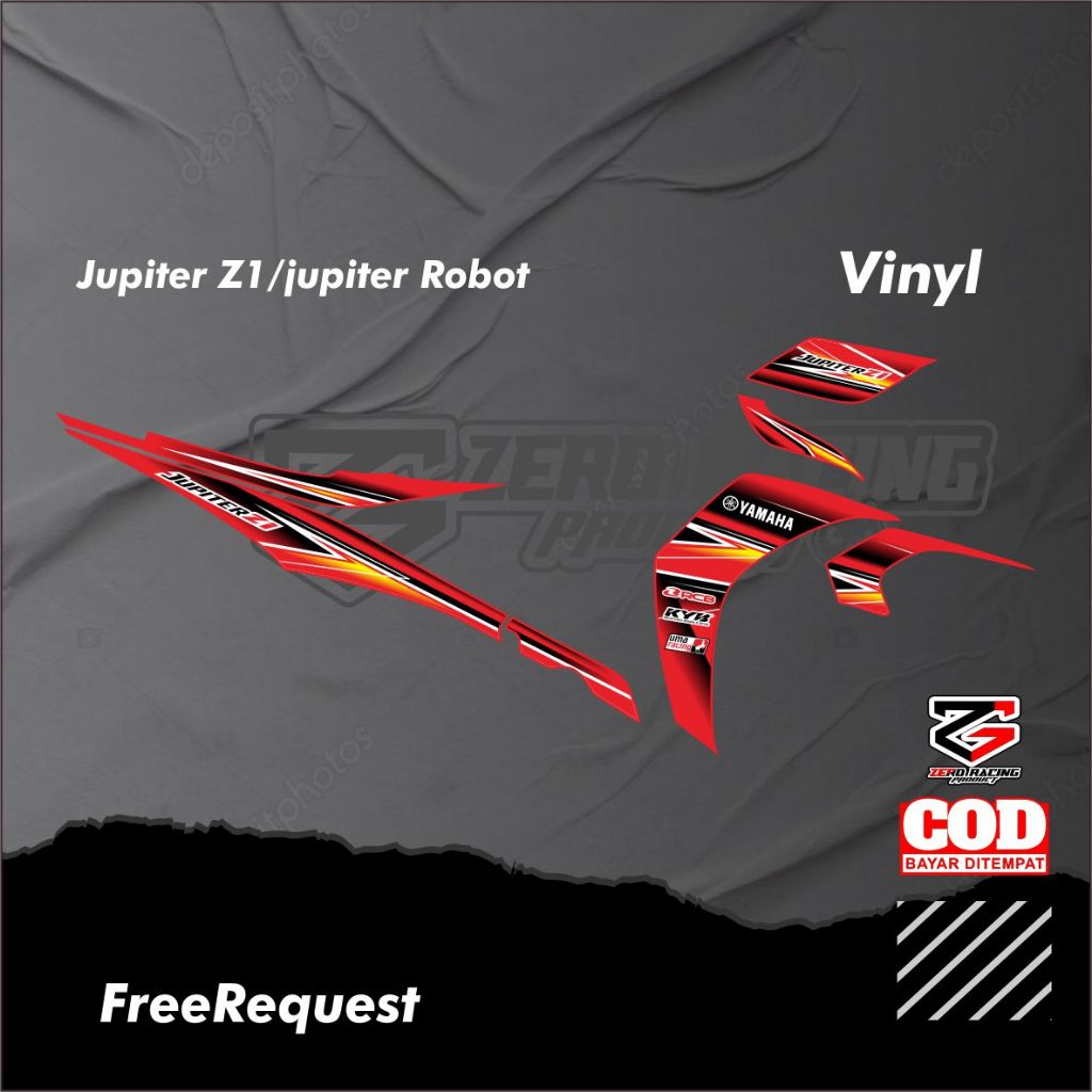 STIKER STRIPING VARIASI JUPITER Z1 - STIKER MOTOR JUPITER Z1 | STIKER JUPITER Z BURHAN | JUPITER Z R