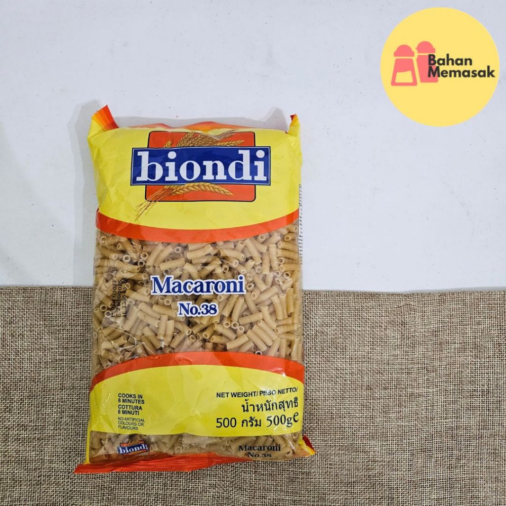 

Pasta Biondi Macaroni No.38 500 Gram