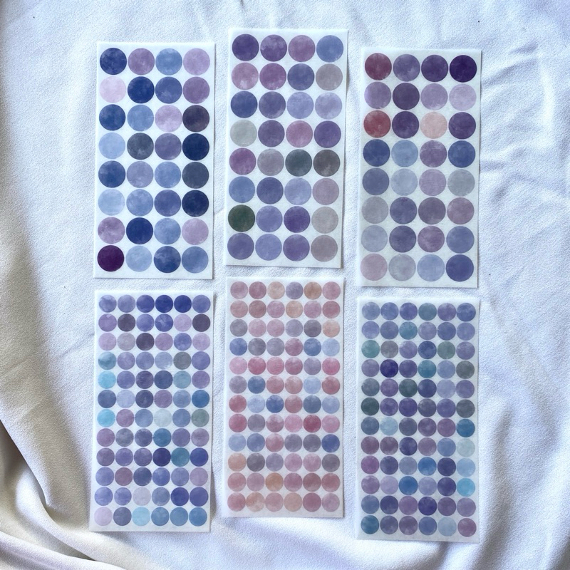 

[JS] STICKER DOT WATER COLOR PURPLE DREAM