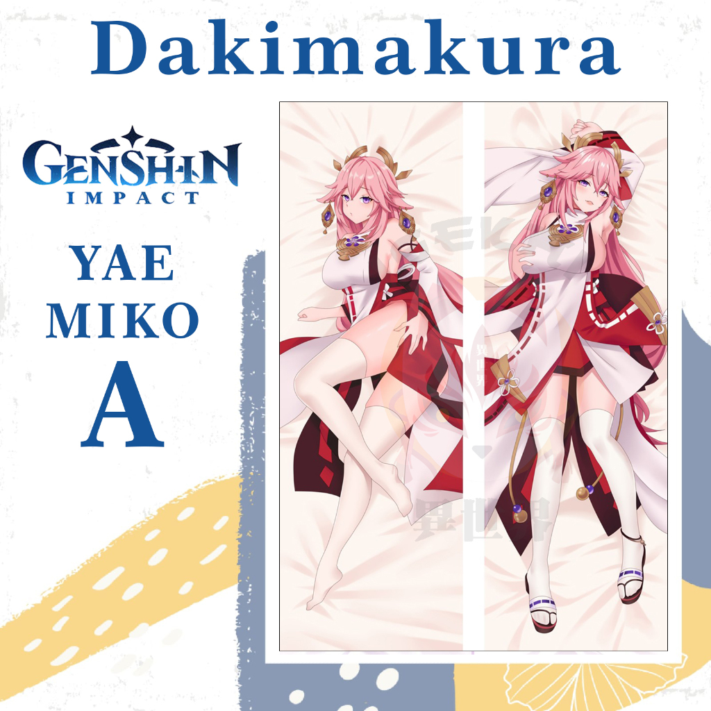 DAKIMAKURA YAE MIKO Genshin Impact - Sarung bantal Waifu Anime Yaemiko