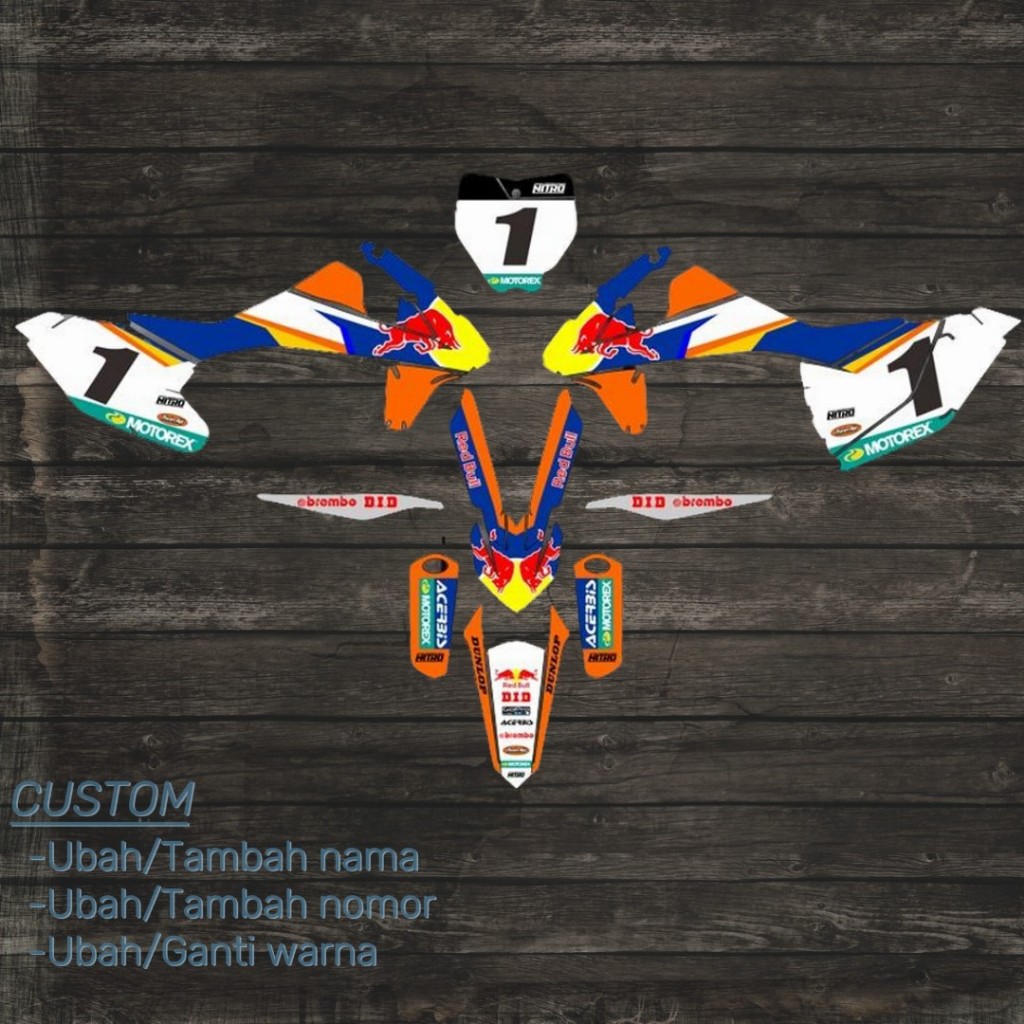 DECAL KTM 250 2015-2017/KTM SIXDAY/KTM 85 DESAIN COSTUME