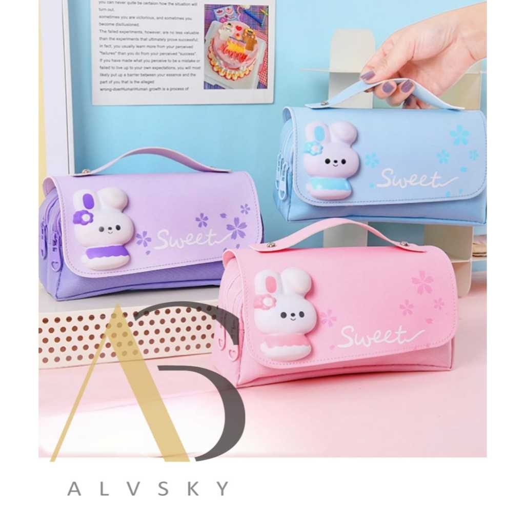 

SUPER CUTE GIRL HEART 3D PENCIL CASE / PENCIL BAG LARGE CAPACITY LUCU SQUISHY WATERPROOF BESAR
