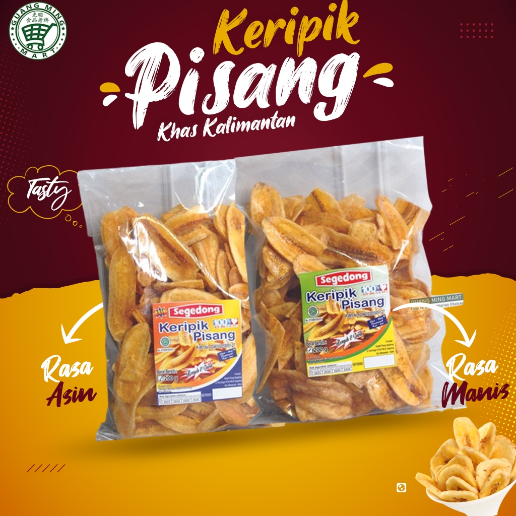 

Keripik Pisang Segedong Manis, Asin Khas Kalimantan Barat (Vegetarian)