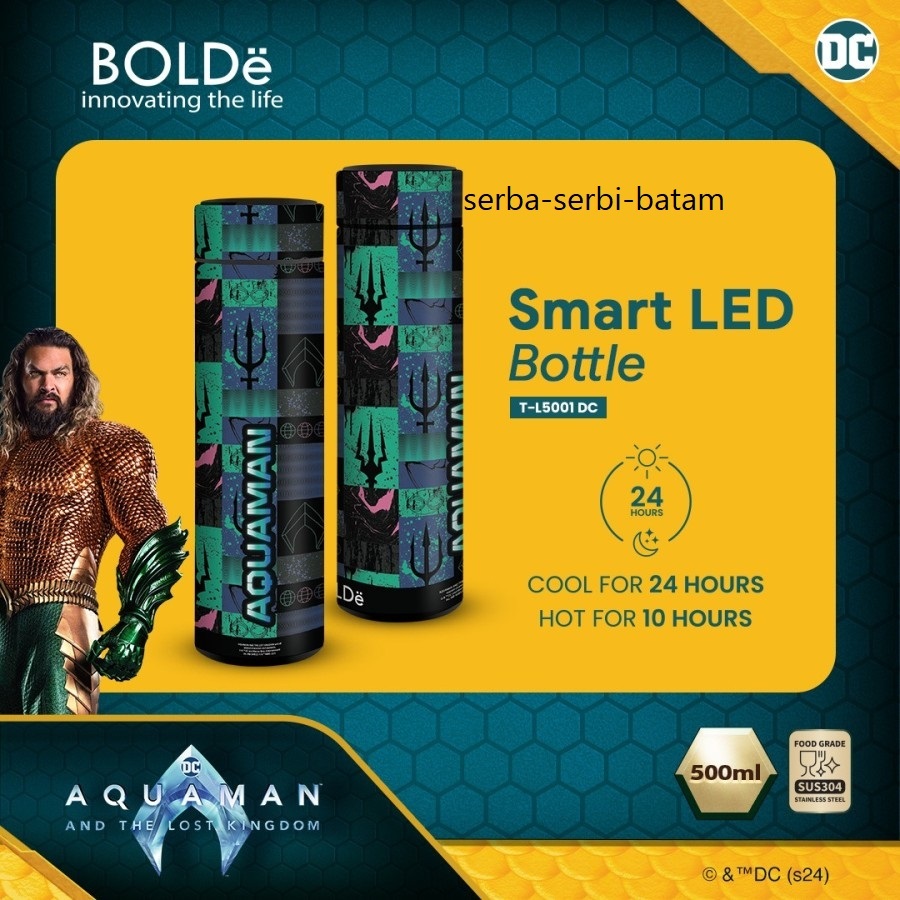 Aquaman LED Bottle Digital (Termos Suhu Temperatur)