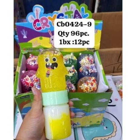 MAINAN SLIME GLITTER JUMBO KARAKTER MONSTER CUP / SLIME BOTOL KARAKTER MONSTER JELLY JUMBO