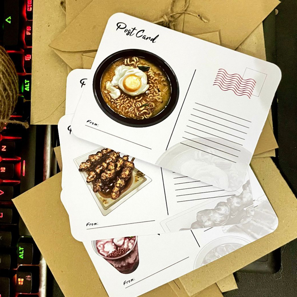 

Kartu Pos / Postcard / Post Card / Poskad Kuliner Makanan Indonesia dan Dessert