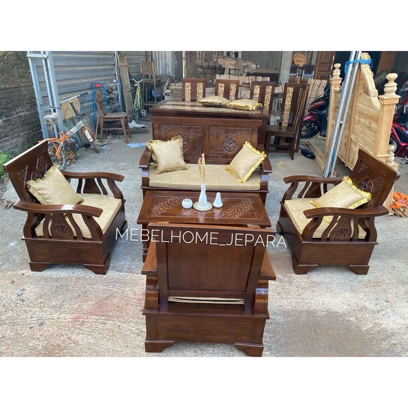 kursi tamu jati flamboyan,kursi tamu termurah,set kursi tamu jati jepara