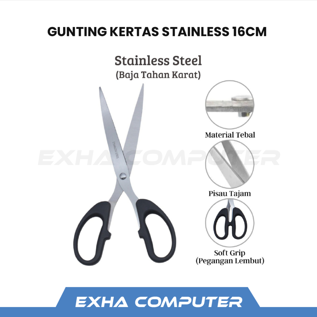 

GUNTING KERTAS STAINLESS 16CM